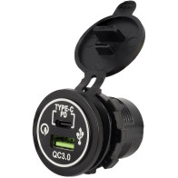 USB/USB-C LAADIJA 12/24V 30W SÜVISTATAV+KAABEL 60CM CARMOTION