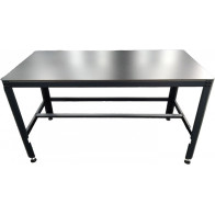 TÖÖLAUD 2MM TERASRAAM/1000KG "BLACK EDITION", 12MM HD-VINEERPLAAT, 1565X770X890MM JBM