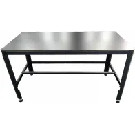 TÖÖLAUD 2MM TERASRAAM/1000KG "BLACK EDITION", 12MM HD-VINEERPLAAT, 1565X770X890MM JBM