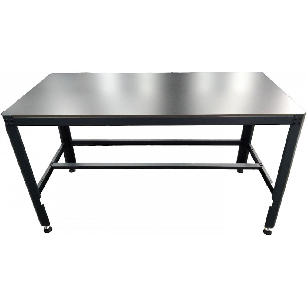 TÖÖLAUD 2MM TERASRAAM/1000KG "BLACK EDITION", 12MM HD-VINEERPLAAT, 1565X770X890MM JBM