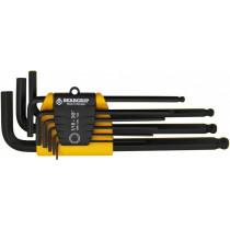 9-OS. TOLLMÕÕDUS L-KUUSKANTVÕTMETE KOMPL. 1/16"-3/8", KUULOTSAGA TRIUMF