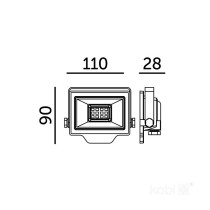 230V LED PROZEKTOR DELYO MHN 20W 4000K IP65