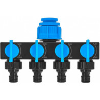 VEEVOOLIKU JAOTUR 4 VÄLJUNDIT+KRAANID 3/4"-1/2" "SKY-LINE" SEERIA GEKO