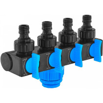 VEEVOOLIKU JAOTUR 4 VÄLJUNDIT+KRAANID 3/4"-1/2" "SKY-LINE" SEERIA GEKO