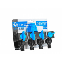 VEEVOOLIKU JAOTUR 4 VÄLJUNDIT+KRAANID 3/4"-1/2" "SKY-LINE" SEERIA GEKO