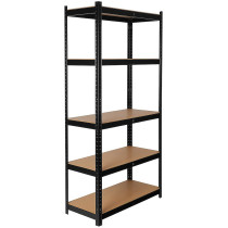 LAORIIUL MUST 1800X900MM, METALL, SÜGAVUS 400MM, 5-RIIULIGA, MAX 265KG/RIIUL GEKO