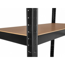 LAORIIUL MUST 1800X900MM, METALL, SÜGAVUS 400MM, 5-RIIULIGA, MAX 265KG/RIIUL GEKO