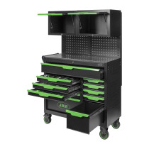 172-OS. TÖÖRIISTAKÄRU/TÖÖLAUD TÖÖRIISTADEGA, PERFOSEINAGA/ÜLAKAPIGA, INOX JBM*