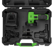 12V MINI-AKUKETASLÕIKUR/NURKLIHVIJA 76MM KETTALE, 18500RPM, 2,0AH AKU + LAADIJA JBM*