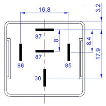 MINIRELEE 12V 2X20A 5 JALAGA 1TK M+