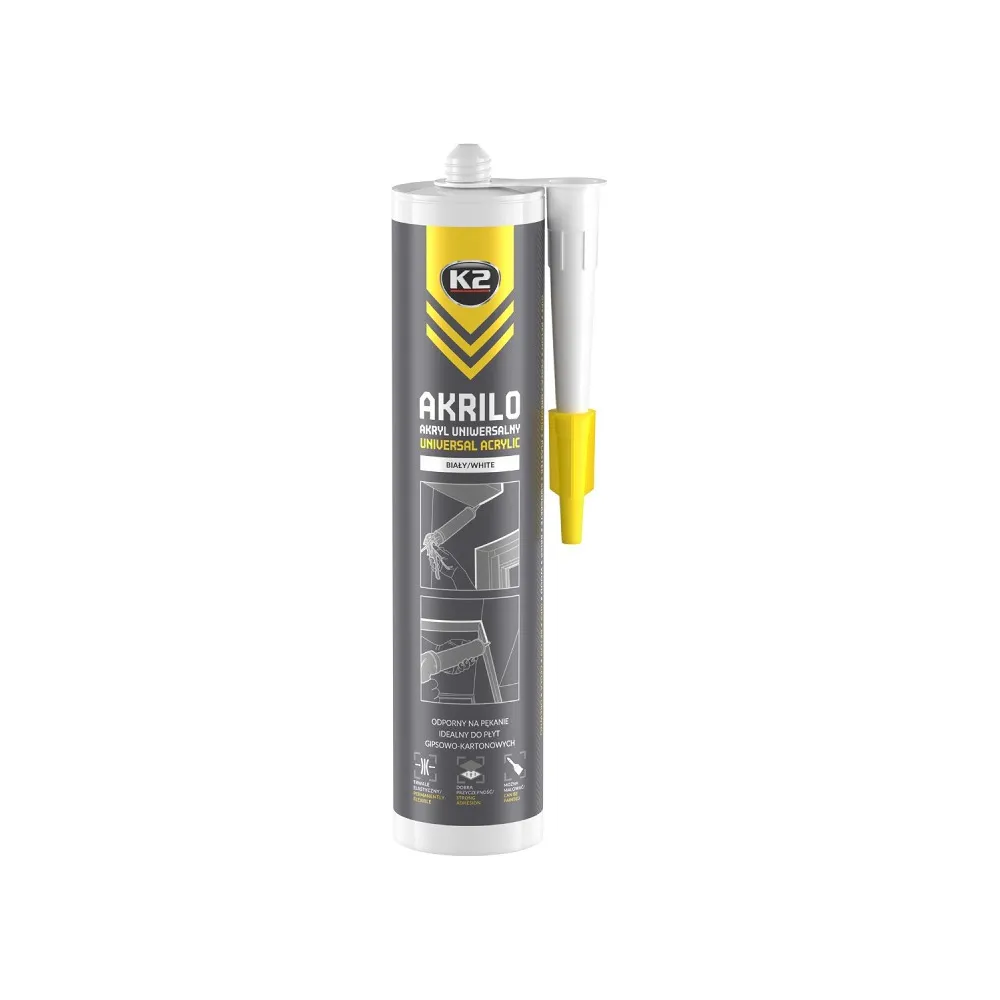 K2 AKRILO WHITE UNIVERSAALNE AKRÜÜLHERMEETIK VALGE 300ML/PADRUN