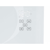 KLAASPANEELIGA KONVEKTOR RADIAATOR JUHT.PULDIGA+WIFI 2500W 230V VALGE GEKO