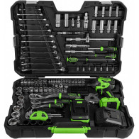 152-OS. 1/2"+3/8"+1/4" TÖÖRIISTAKOMPLEKT 4-32MM +800NM 1/2" LÖÖKMUTRIKEERAJA JBM