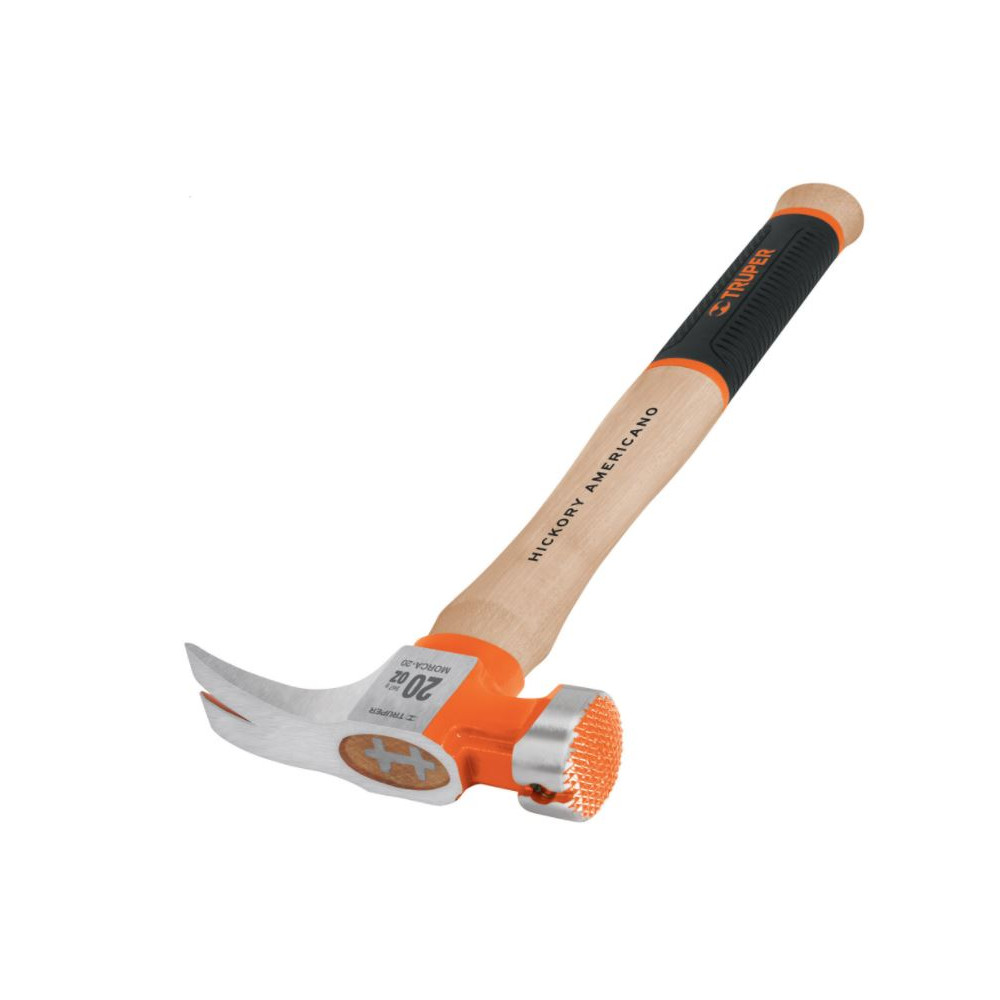 Carpenters hammer with wooden handle and non-slip grip 450g Truper®