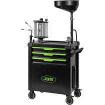 ÕLIVAHETUSE KÄRU ÕLIKOGUJA-IMUR 80L, KLAASANUMAGA 10L, 3-TÖÖRIISTASAHTLIT JBM*