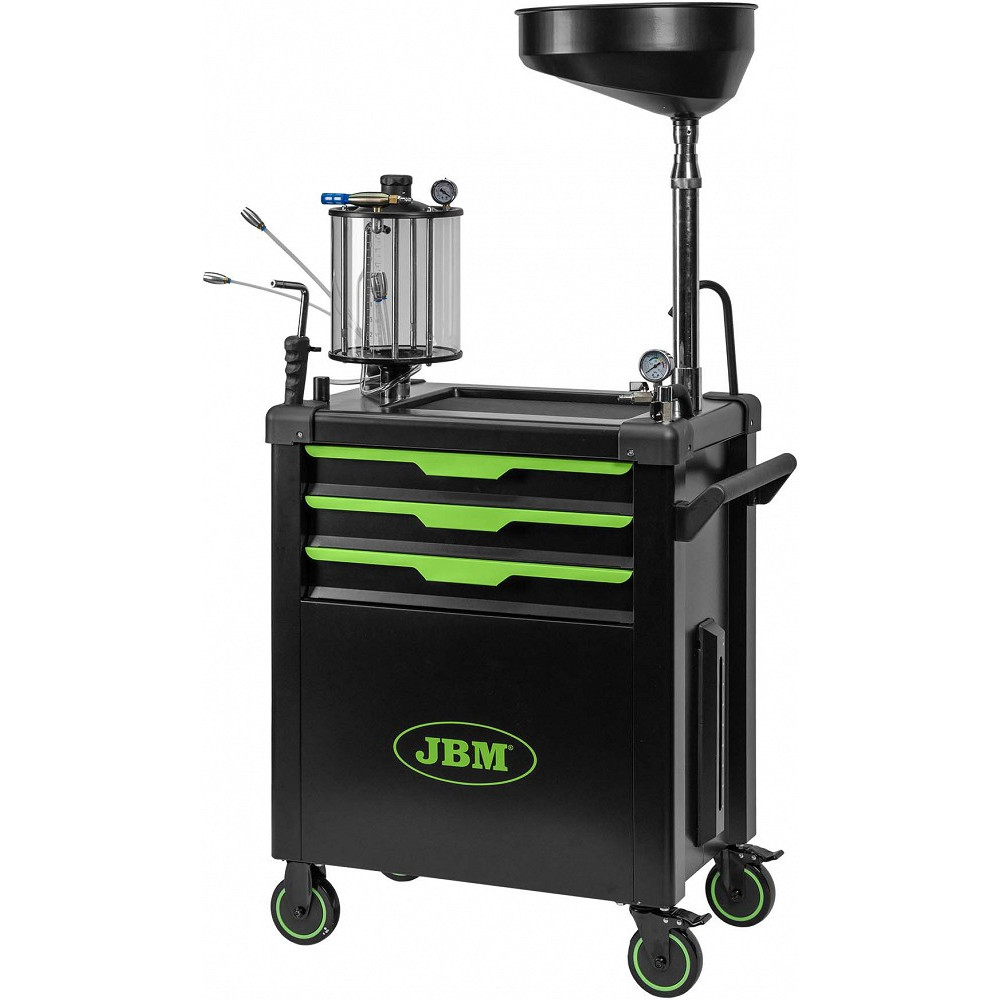 ÕLIVAHETUSE KÄRU ÕLIKOGUJA-IMUR 80L, KLAASANUMAGA 10L, 3-TÖÖRIISTASAHTLIT JBM*