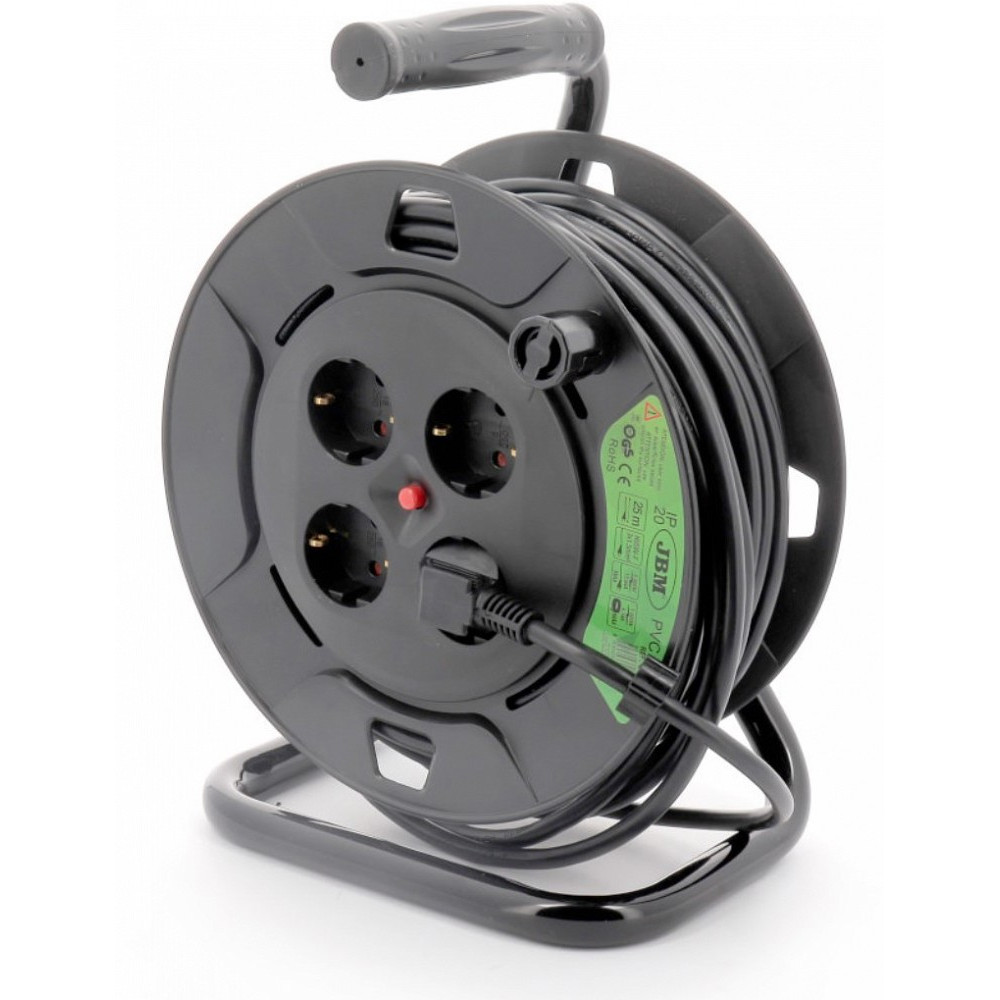 POOLIL PIKENDUSJUHE METALL/PLAST 25M 3X1,5MM2 PVC IP20 (MAX 1100W, KAITSE) JBM*