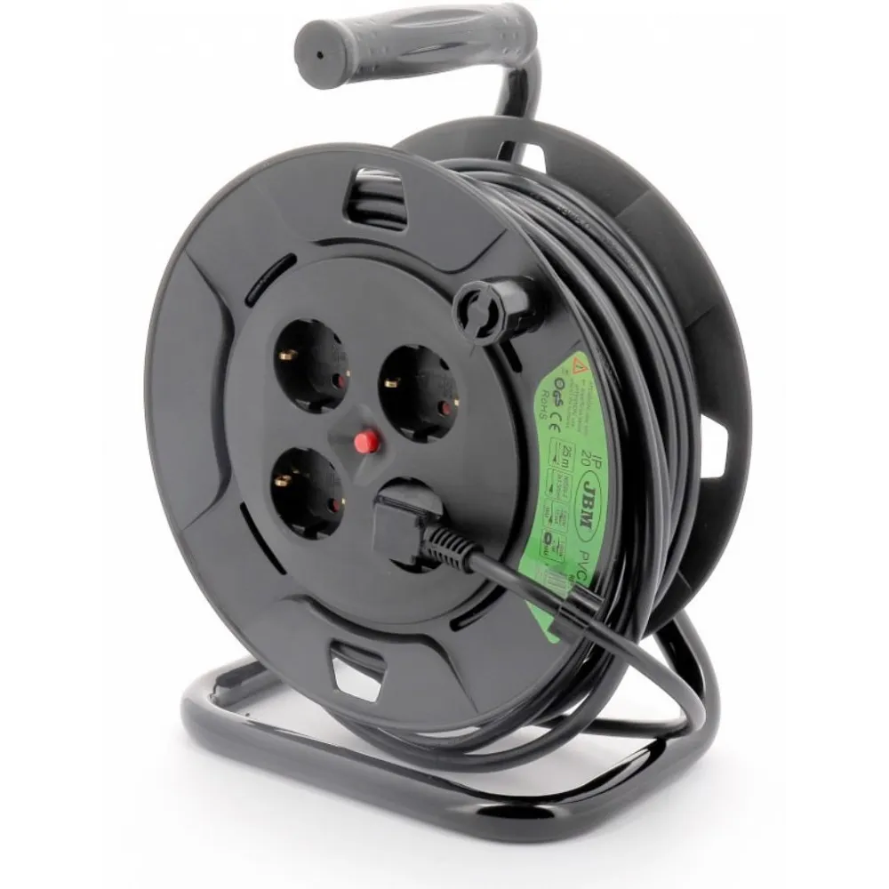 POOLIL PIKENDUSJUHE METALL/PLAST 25M 3X1,5MM2 PVC IP20 (MAX 1100W, KAITSE) JBM*