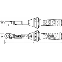 1/2" MOMENTVÕTI 60-320NM, 32H 628MM, AUTOESINDUS/REHVITÖÖKODA HAZET