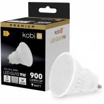 230V PIRN LED GU10 9W PREMIUM 900LM NEUTRAALVALGE 4000K 50X55MM A+ PREMIUM KOBI