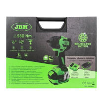 20V AKULÖÖKMUTRIKEERAJA "COMPACT" 550/800NM, 1/2", HARJAVABA, +4,0AH AKU, +LAADIJA JBM