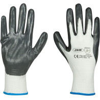 TEKSTIIL-NITRIIL TÖÖKINDAD "TEX-NITRILE" 10", HALL, 1TK ÜKSIK KILEPAKK JBM