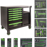 331-OS. TÖÖRIISTAKÄRU/LAUD TÖÖRIISTADEGA, INOX, PERFO JBM*