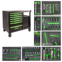 331-OS. TÖÖRIISTAKÄRU/TÖÖLAUD TÖÖRIISTADEGA, INOX LAUAGA JBM*