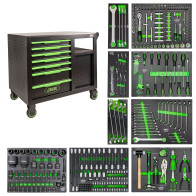 331-OS. TÖÖRIISTAKÄRU/TÖÖLAUD TÖÖRIISTADEGA, INOX LAUAGA JBM*