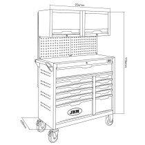 11+2 TÖÖRIISTAKÄRU/TÖÖLAUD, PERFOSEINAGA/ÜLAKAPIGA, INOX LAUD JBM*