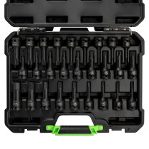 27-OS. PIKKADE LÖÖKOTSIKUTE KOMPL. HEX 5-19MM, TORX T25-T80, 12-TÄHIK M5-M18 JBM*