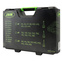 27-OS. PIKKADE LÖÖKOTSIKUTE KOMPL. HEX 5-19MM, TORX T25-T80, 12-TÄHIK M5-M18 JBM*