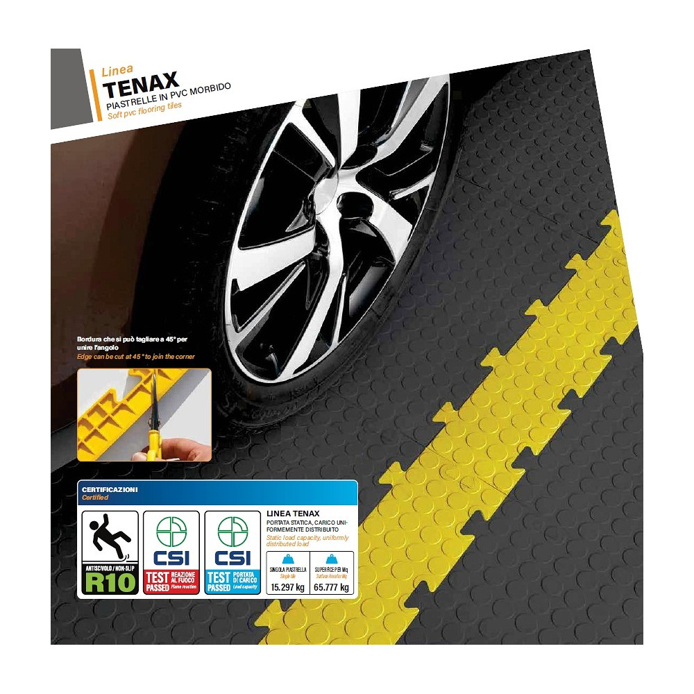 TÖÖKOJA PÕRANDAKATTE/PÕRANDAMOODULI KOLLANE RIBA, 500X120MM ARTPLAST