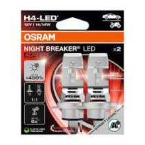 12V H4 LED SPEED PIRN +450% 14/14W 1650/1000LM 2TK OSRAM