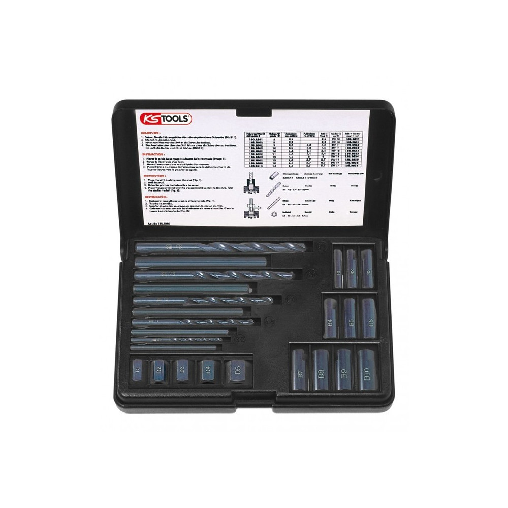 25-OS. MURDUNUD POLDI VÄLJAPUURIMIS/KEERAMIS KOMPL. M5-M16 KS TOOLS