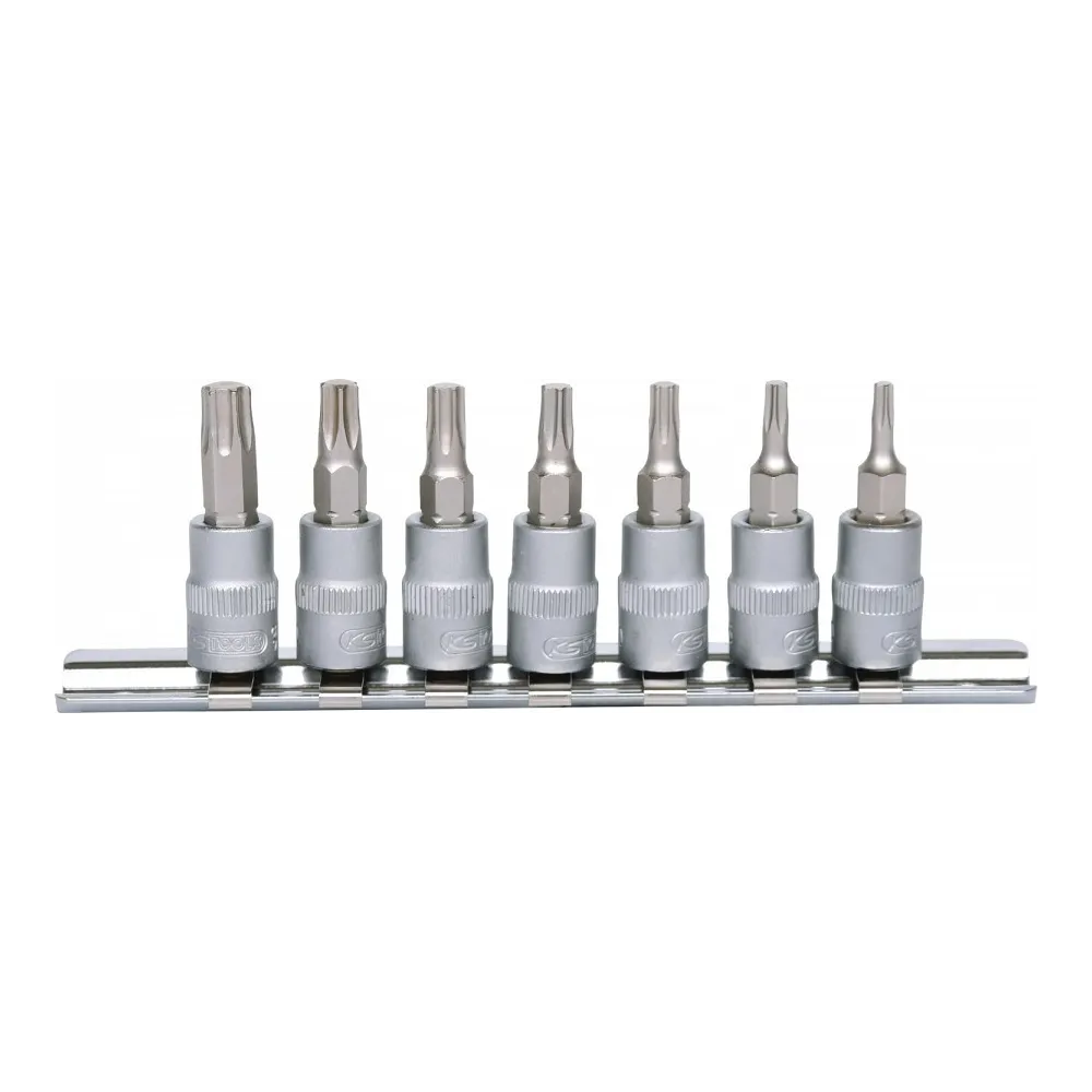 7-OS. 1/4" TORX PADRUNOTSIKUTE KOMPL. T10-T40, SIINIL KS TOOLS