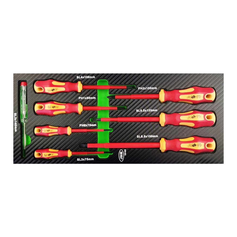 8-OS. VDE KRUVIKEERAJATE + INDIKAATOR KOMPLEKT, PU-PANEELIS JBM