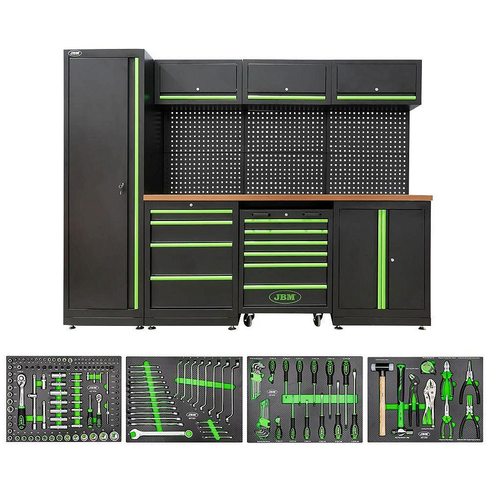 TÖÖKOJA TÖÖKOHA 18-MOODULIT 172-OS. TÖÖRIISTADEGA 2640X500X1950MM JBM*