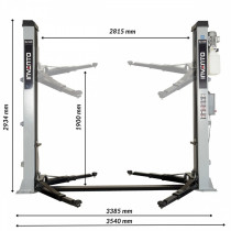 4,0T 2-POST TÕSTUK ELEKTROHÜDRAULILINE ALATALA (EL.LUKUD) EL S 40, 400V INVENTO
