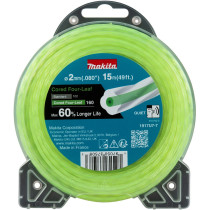TRIMMERIJÕHV 2,0X15M, SÜDAMIKUGA RISTIKHEINAKUJULISE LÕIKEPINNAGA MAKITA