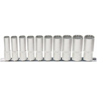 10-OS. 1/2" PIKKADE PADRUNITE KOMPL. 10-21MM, 12-KANT, SIINIL KS TOOLS