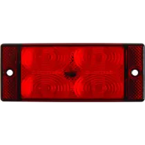 LPD591 LISADPIDURI-UDUTULI LED 107X46MM PUNANE 12/24V