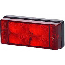 LPD591 LISADPIDURI-UDUTULI LED 107X46MM PUNANE 12/24V