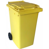 KAANEGA PRÜGIKONTEINER/PRÜGIKAST RATASTEL 240L PAKEND, KOLLANE 74X58X103CM JNK