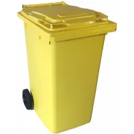 KAANEGA PRÜGIKONTEINER/PRÜGIKAST RATASTEL 240L PAKEND, KOLLANE 74X58X103CM JNK