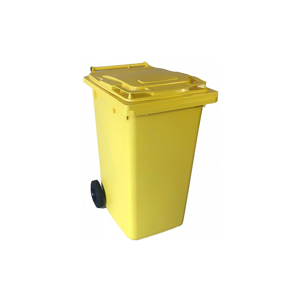 KAANEGA PRÜGIKONTEINER/PRÜGIKAST RATASTEL 240L PAKEND, KOLLANE 74X58X103CM JNK