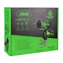 20V AKULÖÖKMUTRIKEERAJA 1300NM, 1/2", HARJAVABA, KERE +2,0AH AKU JBM