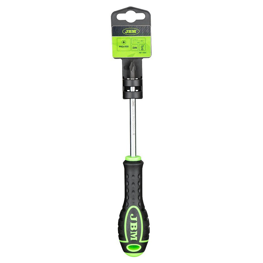 2K "J-GRIP" KÄEPIDEMEGA KRUVIKEERAJA RIST PH 2X100MM, CRV ERITERAS JBM