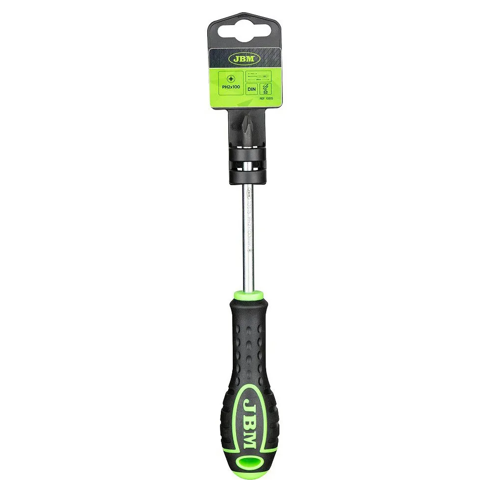 2K "J-GRIP" KÄEPIDEMEGA KRUVIKEERAJA RIST PH 2X100MM, CRV ERITERAS JBM