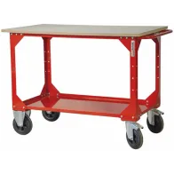 TÖÖLAUD 1240X700MM, RATASTEGA, 1000KG EQUIPGARAGE